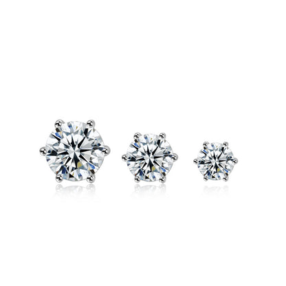 One carat pure silver s925 moissanite ear hook pendant