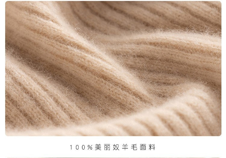 Early autumn half-high collar wool dress women's mid-length sweater over the knee cashmere knitted hip skirt bottoming long skirt